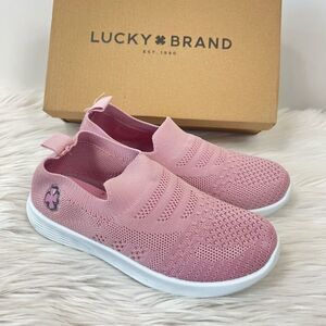 Lucky Brand girls pink fabric sneakers walking shoes size 13 2 3